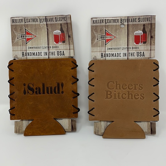 Jimmy Rockit Killer Leather Beverage Sleeves